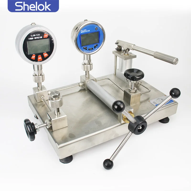 Shelok  -0.095~6 MPa Pressure Calibration Service Providers Dead Weight Pressure Gauge Calibrator Pressure Gauges Calibration