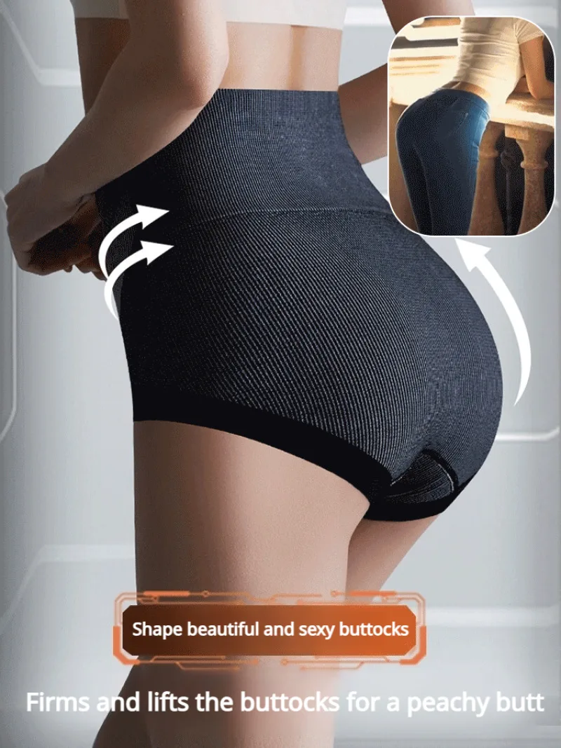 High Waist Seamless Tummy Control Pants Hip Lifting Tummy Control Panties Comfortable Breathable