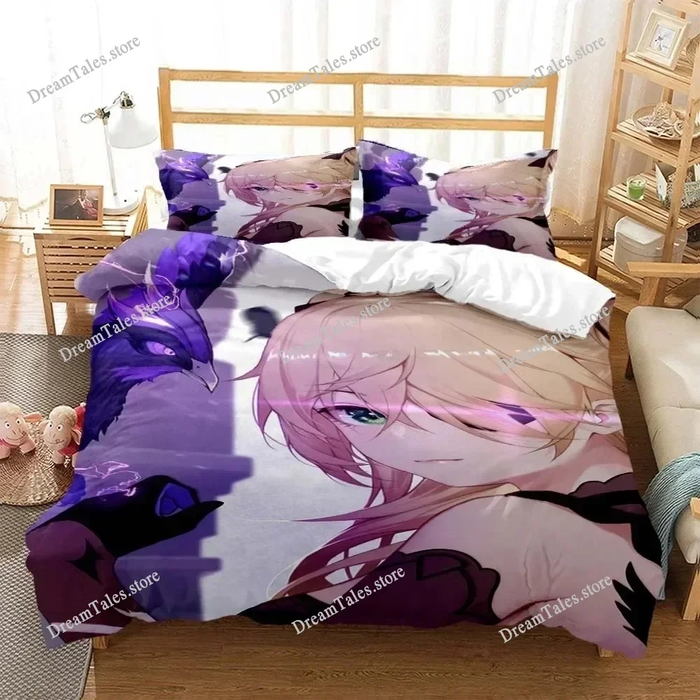 

Genshin Impact Digital Print Polyester Bedding Sets Child Kids Covers Boys Bed Set for Teens Bedding Set Home Textileextile741
