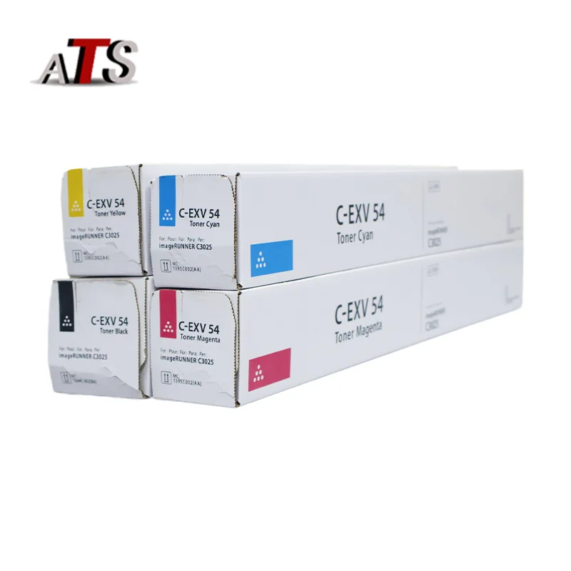 1pcs C-EXV54 Toner Cartridge for Canon IR ADV C3025 C3025i Color Copier Toner Powder BK420g CMY220g