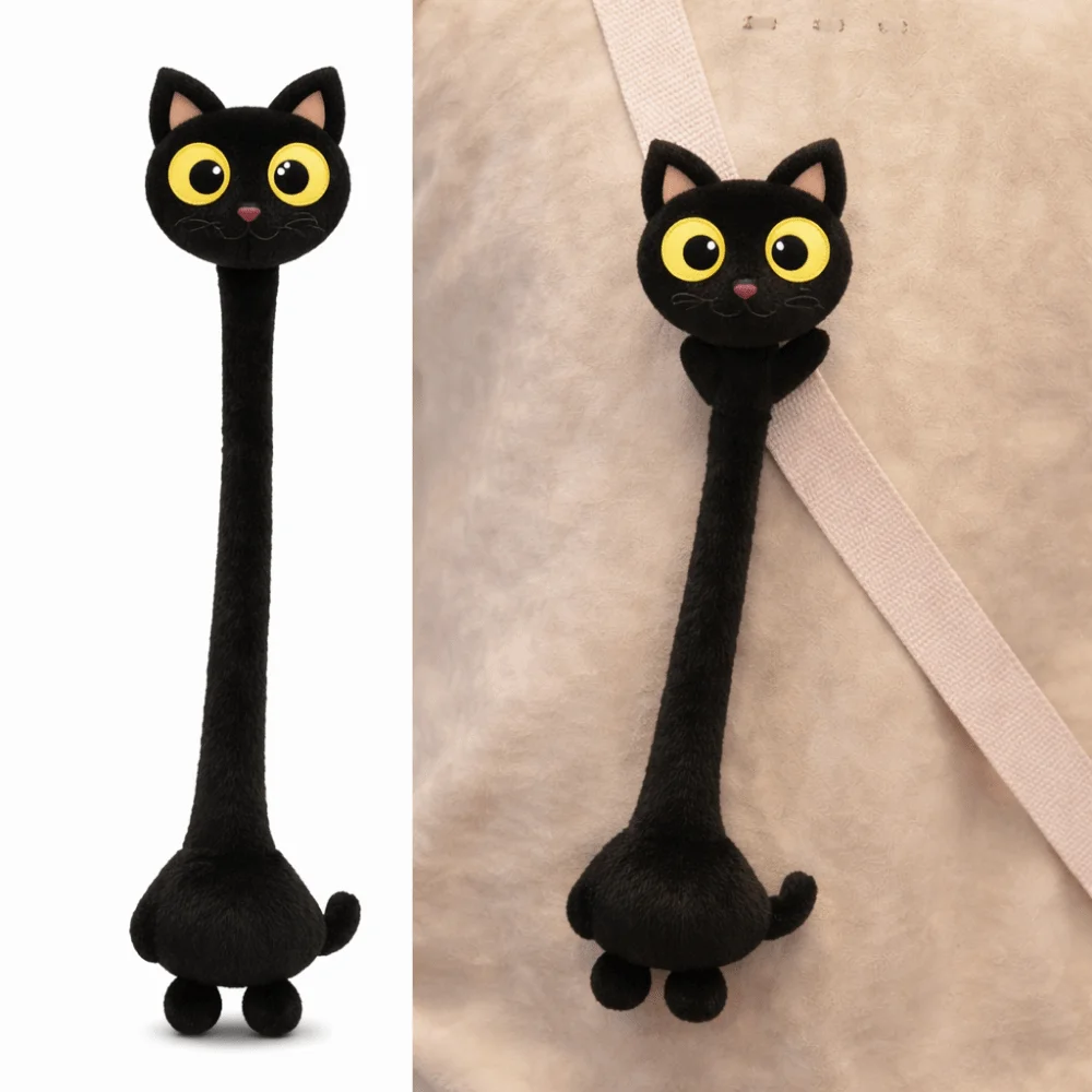 Cartoon Animal Long Neck Animal Plush Toy Multicolor Piggy Cat Chicken Bear Bag Pendant Soft Dragon Frog Monkey Tiger Plush Doll