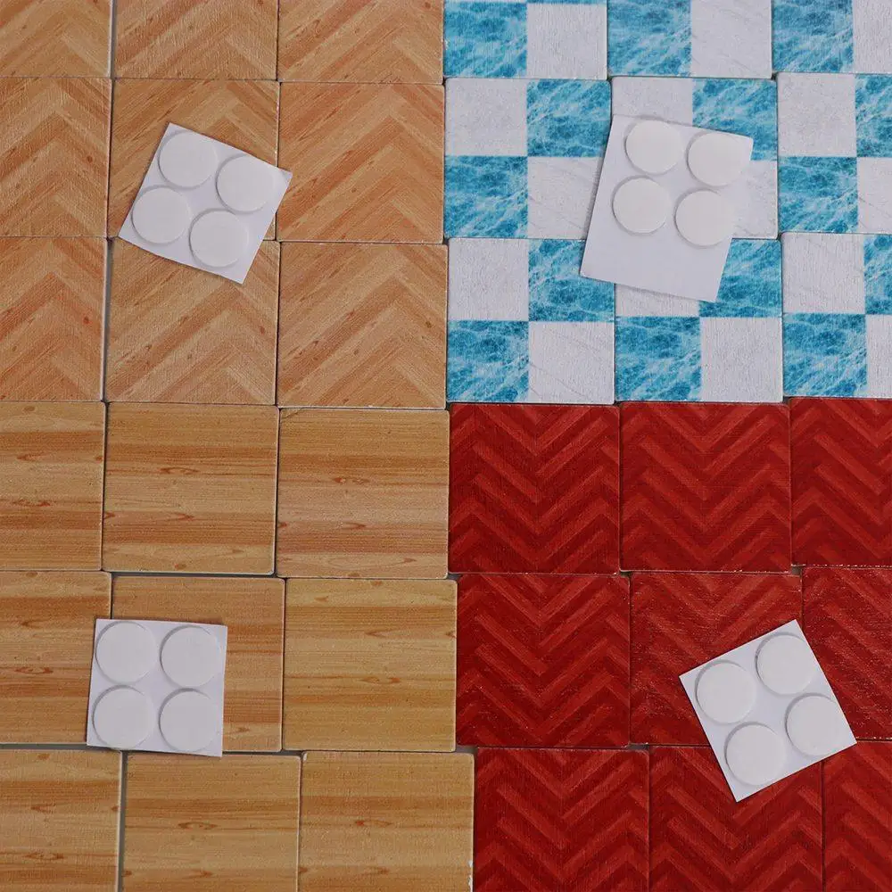9 teile/satz Pretend Play 1:6/1:12 Puppenhaus Möbel Platz DIY Miniatur Keramik Fliesen Puppenhaus Zubehör Holz Block