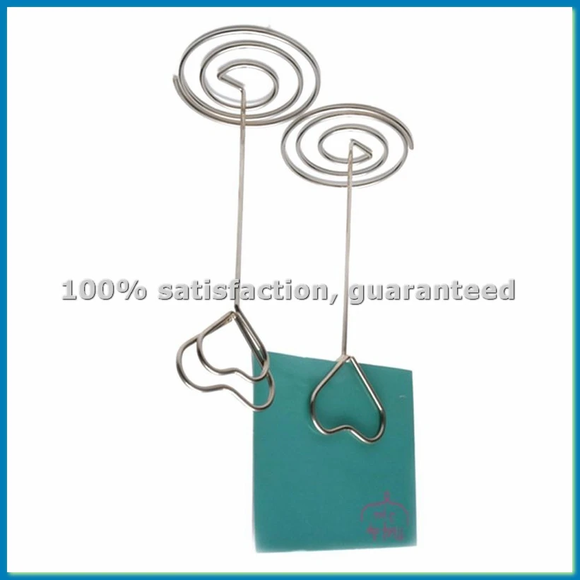 

10 шт. подставок для карточек в форме сердца, высотой 8,6 дюйма, держатели для номеров столов, клипсы для фотографий, заметок и мемо для свадьбы - A07G