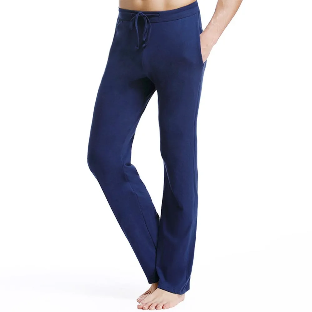 Pantalones de pijama de algodón para hombre, ropa interior térmica, pantalones deportivos sueltos de talla grande, pantalones largos informales para el hogar