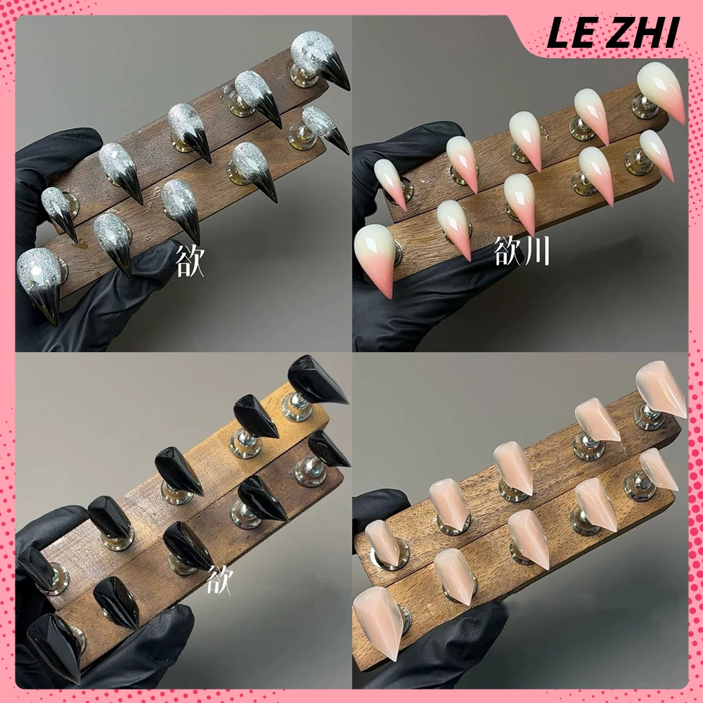 

10Pcs Y2K Spicy Girls Long Beast Claw Handmade Wearable False Nails Simple Solid Color Gradients Dragon Shape Claw Press On Nail