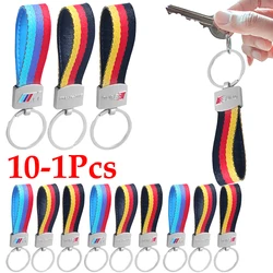 10-1Pcs Car Keychain 3 Colors Sport Metal Keyring for BMW M/for Mercedes-Benz AMG/for Audi Sline