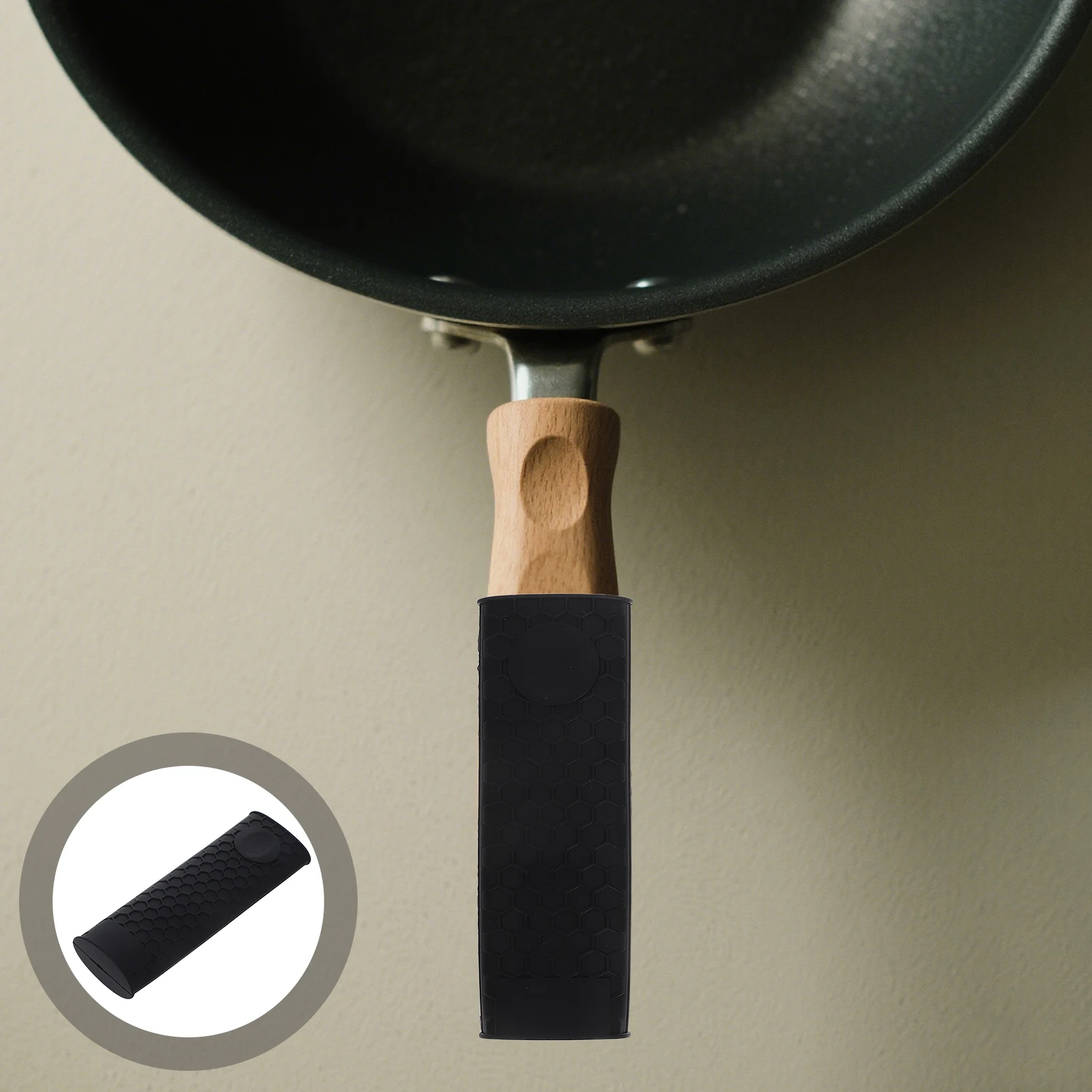 

4Pcs Heat Resistant Silicone Pot Handle Sleeve Non-Slip Potholder Cookware Tool