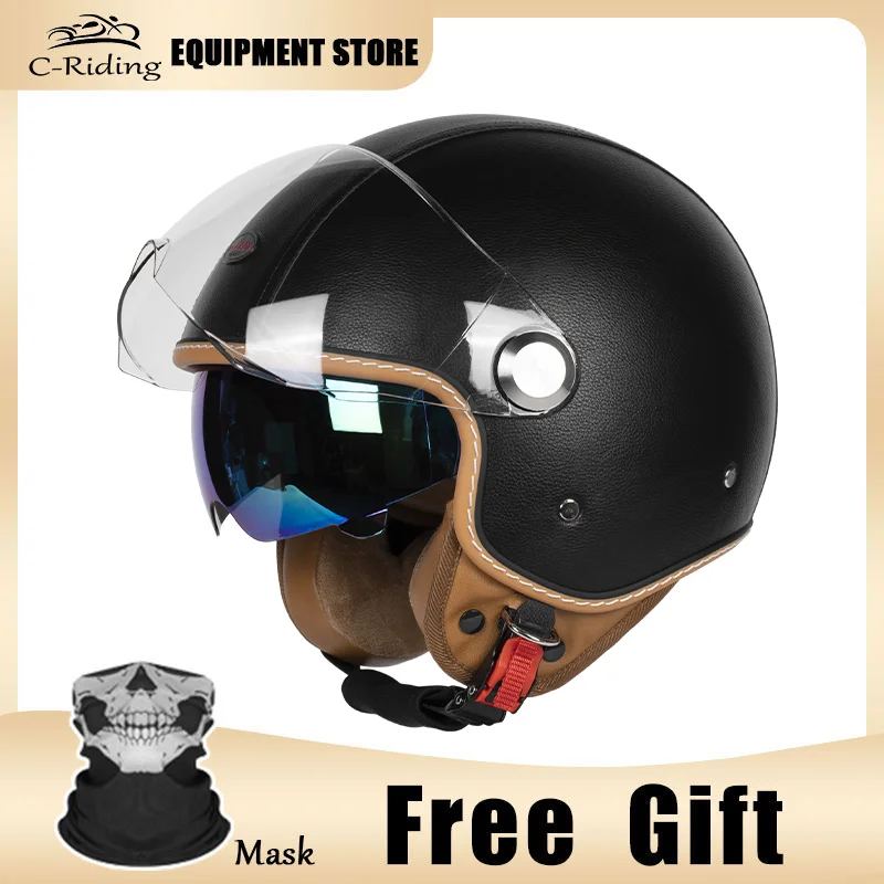

Shockproof and High Impact Resistance 3/4 Open Face Motorcycle Helmet Meets International Safety Standards Trusted By Riders Wor