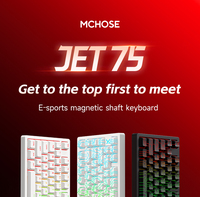 MCHOSE Jet75 Magnetic Switch Mechanical Keyboard Gasket Wired Topographic Keycaps Hot Swappable Customize Gaming Keyboard RGB