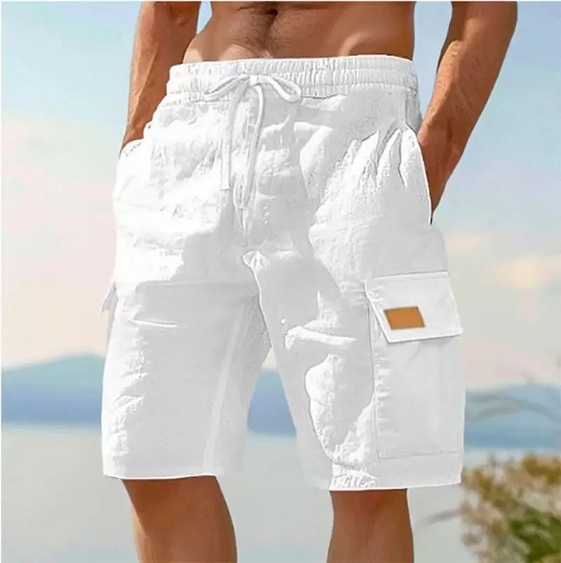 

2025 Hot Selling Summer Outdoor Tactical Comfortable and Fashionable Classic Men's Linen Beach Casual Shorts