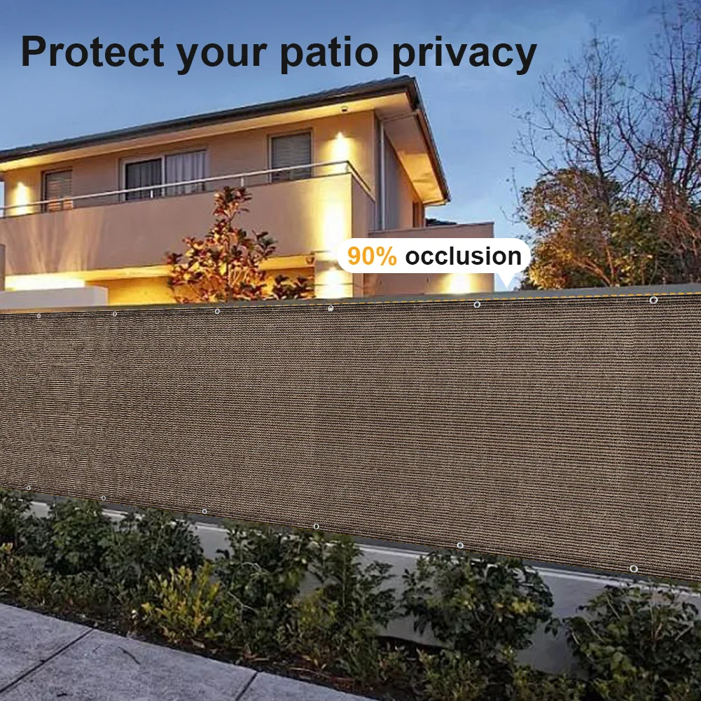 Picture 5: 95% Privacy Screen Netting Anti-UV Privacy Screen for Outdoor Back Yard (Coffee)