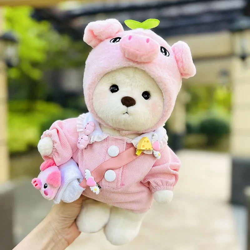 30 cm hoge kwaliteit handgemaakte Lena Joint Bear Only kleding cosplay verandering kleding meisje knuffel knuffelpop vriendin geschenken