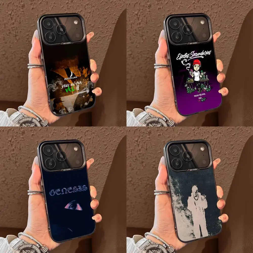 

P-Peso Pluma Exodo Genesis Phone Case For iPhone 15,16,12,14,13,17,11,E,Max,Plus,Air,Pro,Mini Black Tpu Cover