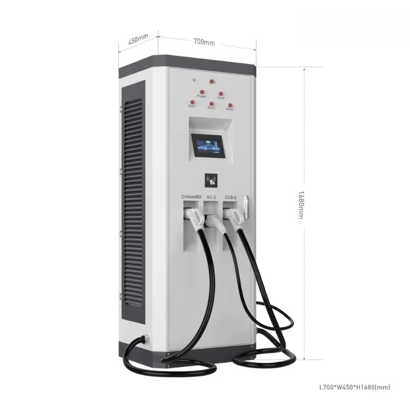 Vehicle Ev Charger Dc Fast Electric Vehicle Charger 100kw CCS Chademo Interface Public Fleet Charging Station Customized