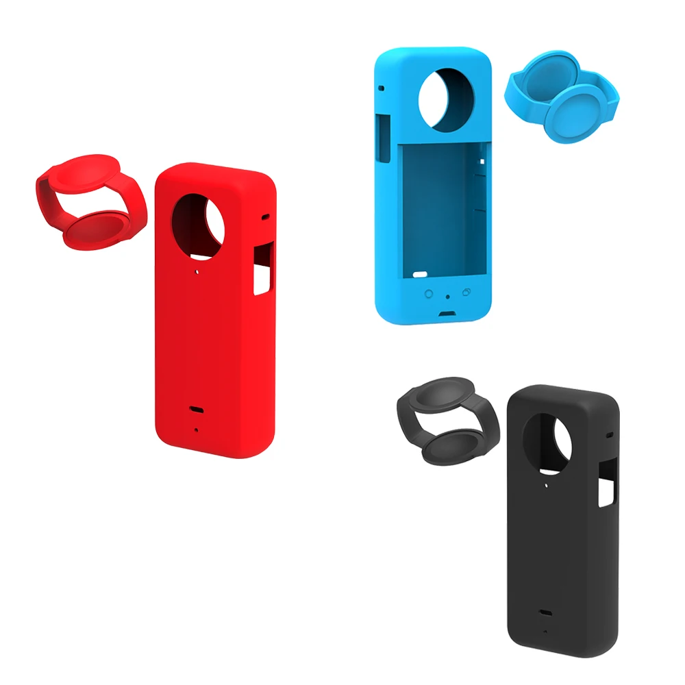 Silicone Case for Insta360 X3 Panoramic Action Camera Dustproof Silicone Protective Case Anti-Drop Case（not include camera）