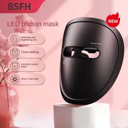 2024 New Home Mask Photon Toner Facial Mask Instrument Colorful Light Large Row LED Whitening Beauty Instrument USB Charging