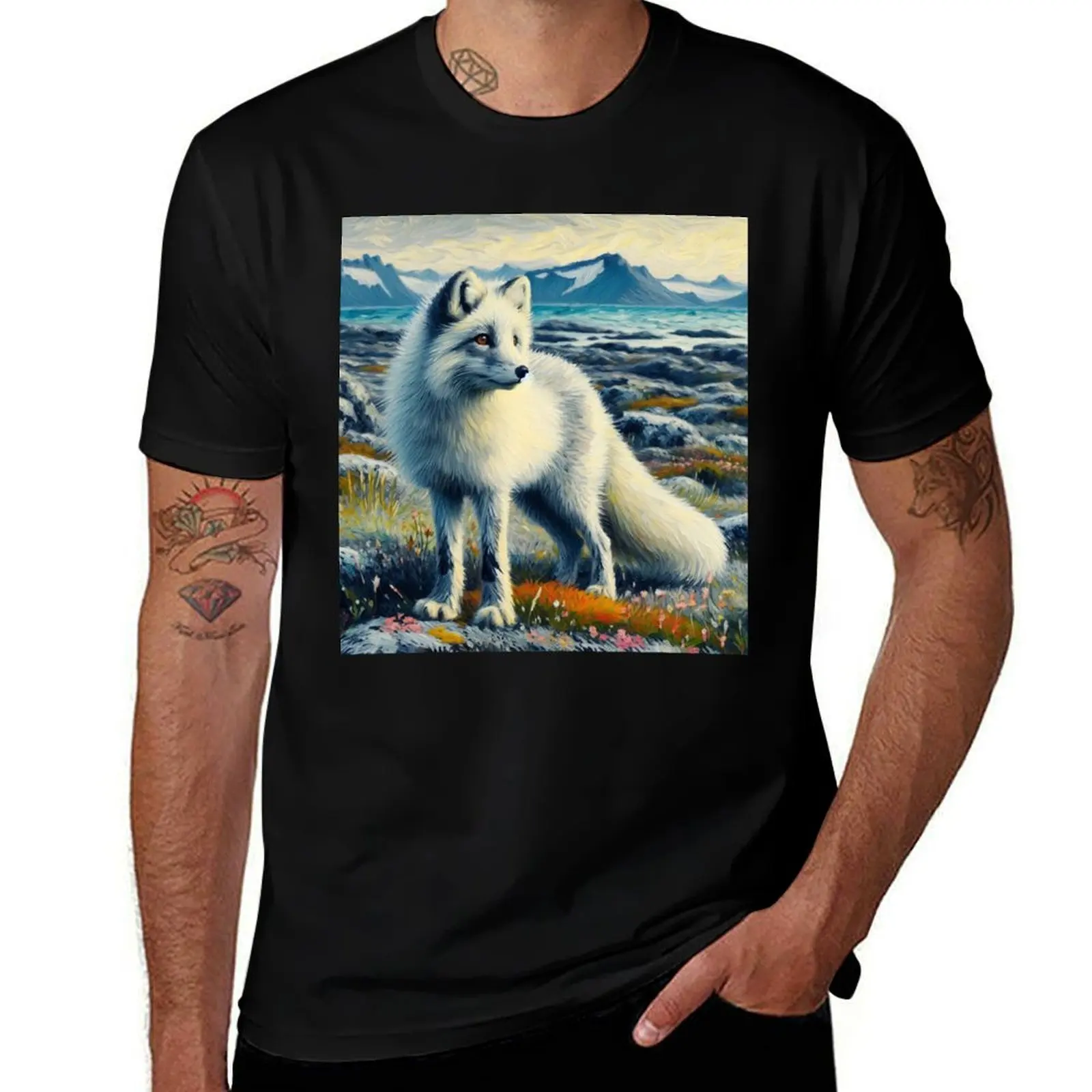 

Arctic Fox Art #3 Fox Lovers T-Shirt rapper graphic tees blacks man clothes clothes for men