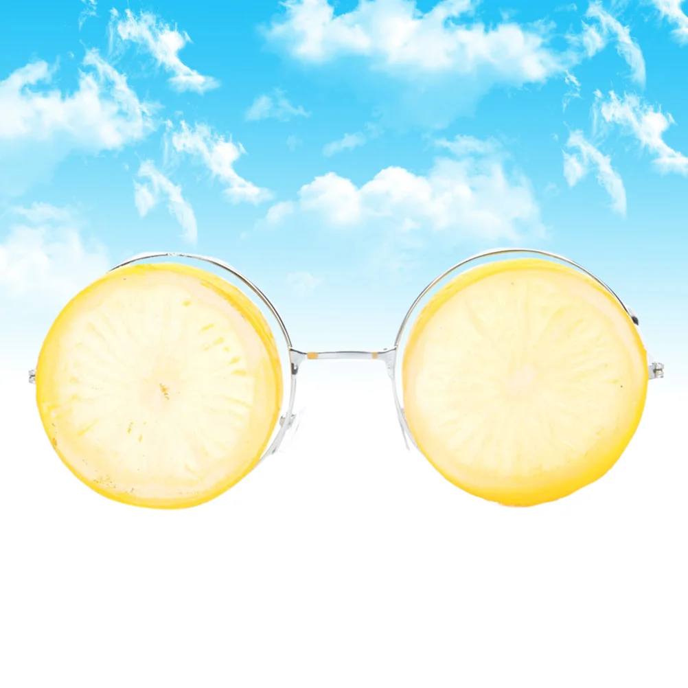 

Lemon Shape Funny Glasses Yellow Soft Comfortable Fit for Party Masquerade Dance Costume Accessory Lightweight Wear