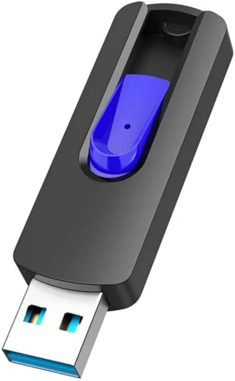 

64GB USB 3.0 Flash Drive Retractable Slide Memory Stick for Computers, Zip Drive, Pen Drive - Blue