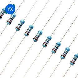 100PCS 1/4W Metall Film Widerstand 0,25 W Power Resistor0.1 ~ 1M 2,2 3,3 4,7 10R 100 200 220 360 470 680 1K 2,2 K 10K 47K 22K 100KOhm