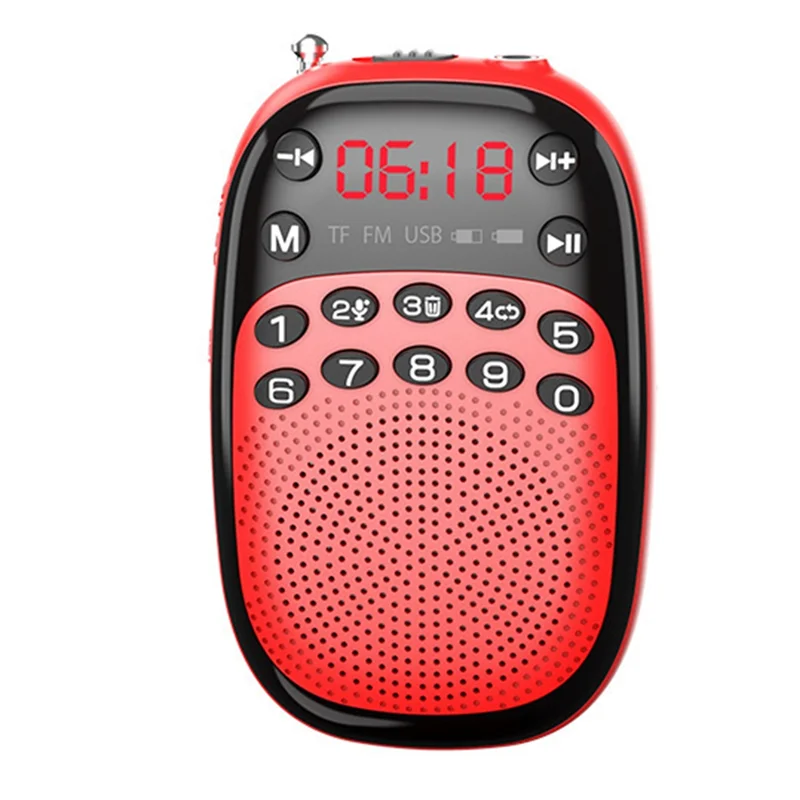 Abmf-mini bolso rádio fm portátil dsp rádios sem fio bluetooth alto-falante gravação interna & externa tf usb leitor de música a