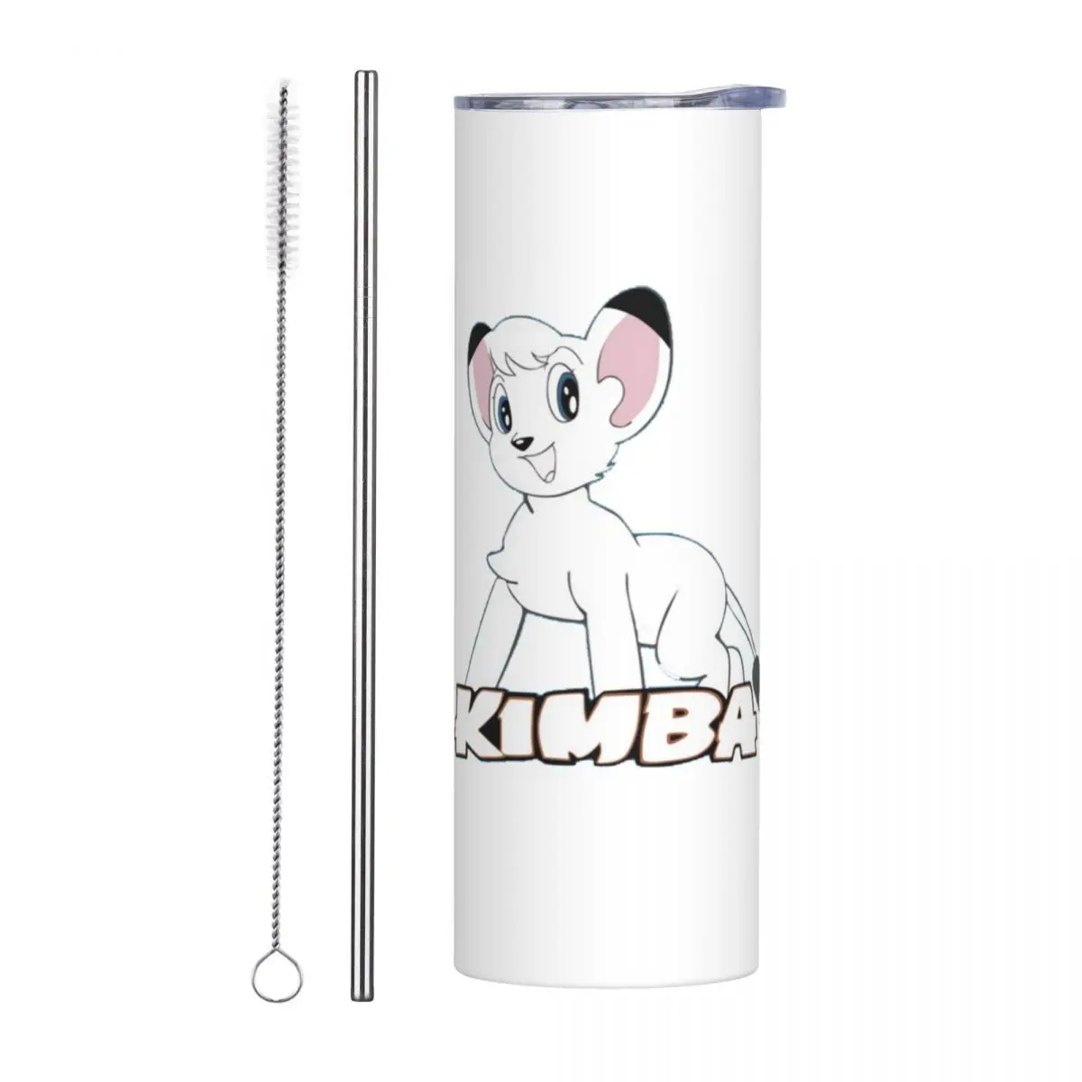 

Стакан Kimba White Lion из нержавеющей стали, кружка с вакуумной изоляцией, термохолодные чашки, соломинка с крышкой, 20 унций