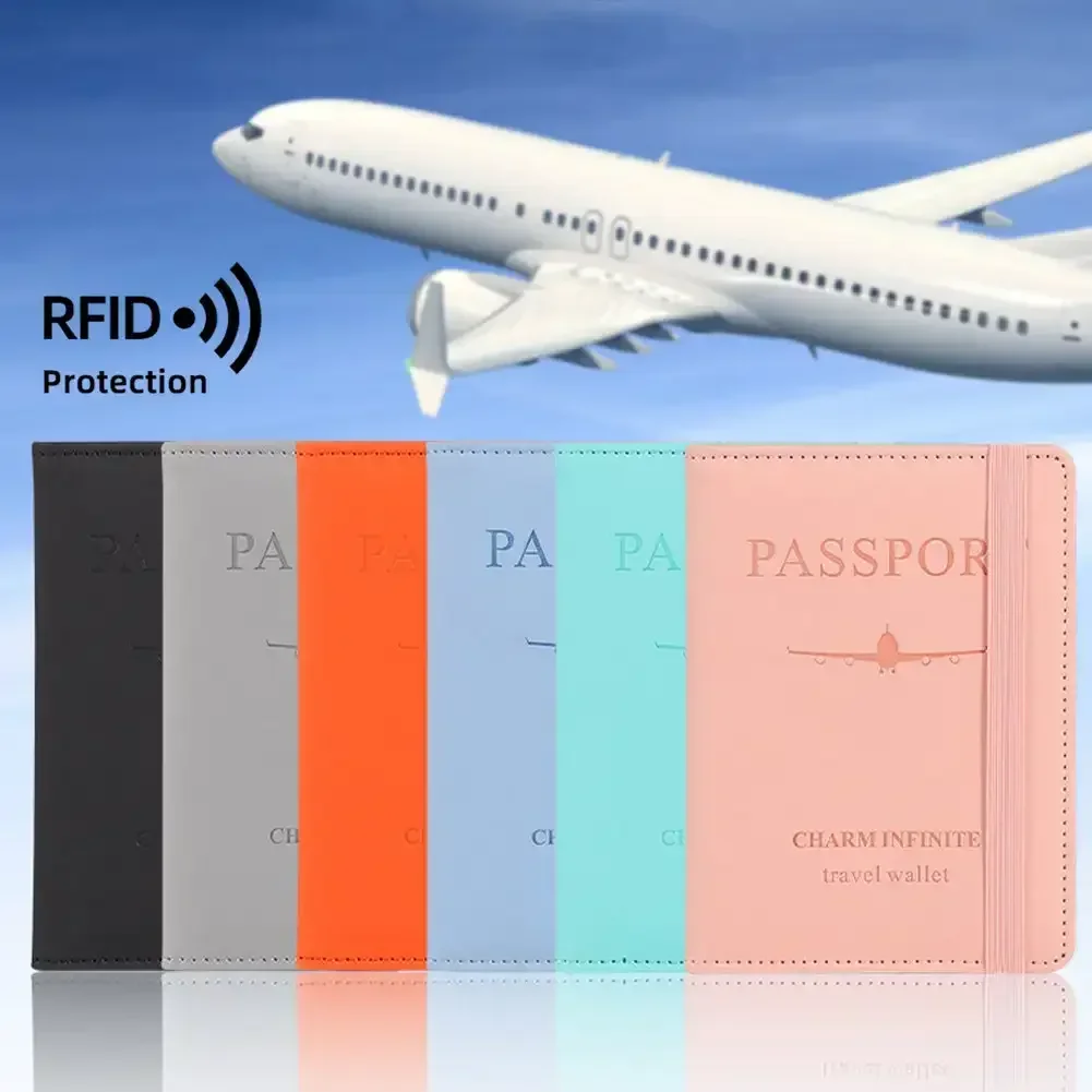 Male Travel Accessories Hand Carry Passport Business Cards Men PU Leather Wallet Travel Passport Purse Card Holder Wallet