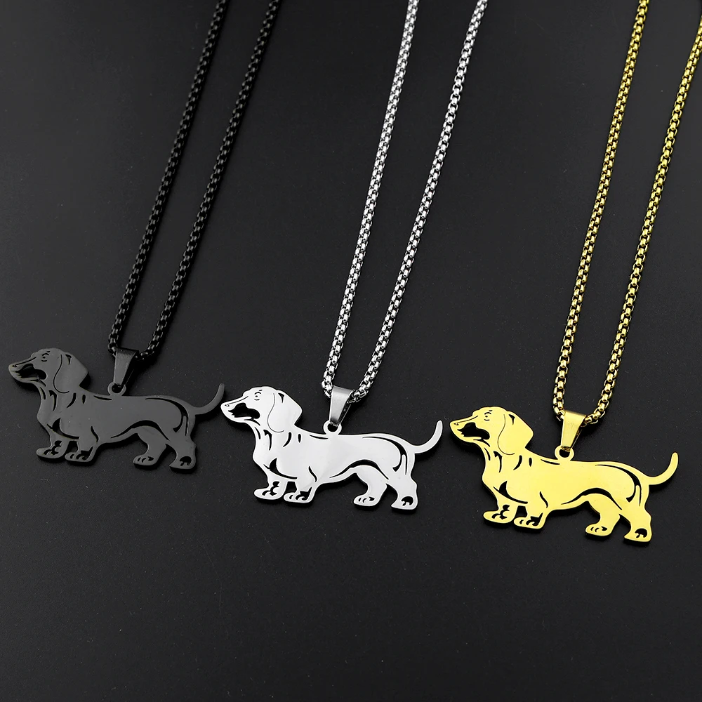 Doxie Sausage Dog Pendant Neck - Mens Dog Tag Necklace recension och pris