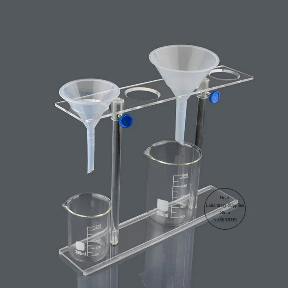 1PCS Organic Glass Funnel Stand PMMA Support Rack Lab Supplies with 2holes or 4holes Pore Size 35mm