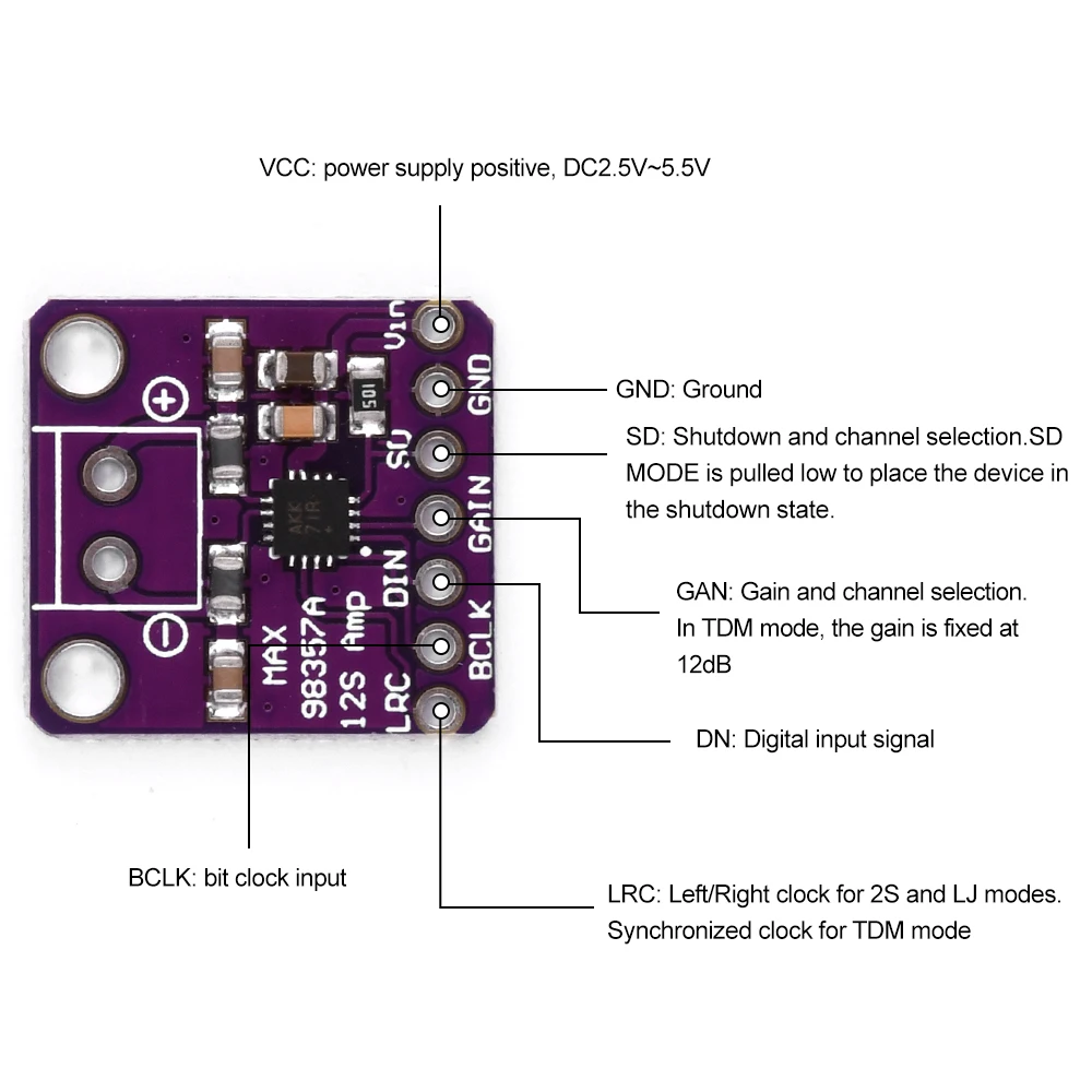 Max98357 I2S Class … - image