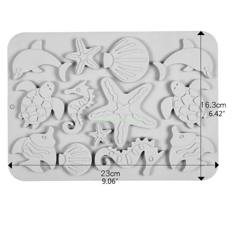 X90F Silicone Dolphin for Shell Fudge Chocolate Moulds DIY Baking Cake Decoration Gad