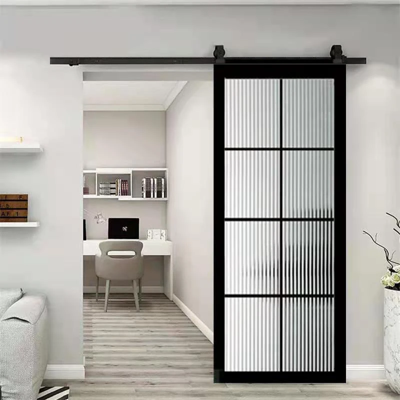 Customize Modern High-End Waterproof Soundproof Glass Barn Doors Internal Partition Wall for Interior Design