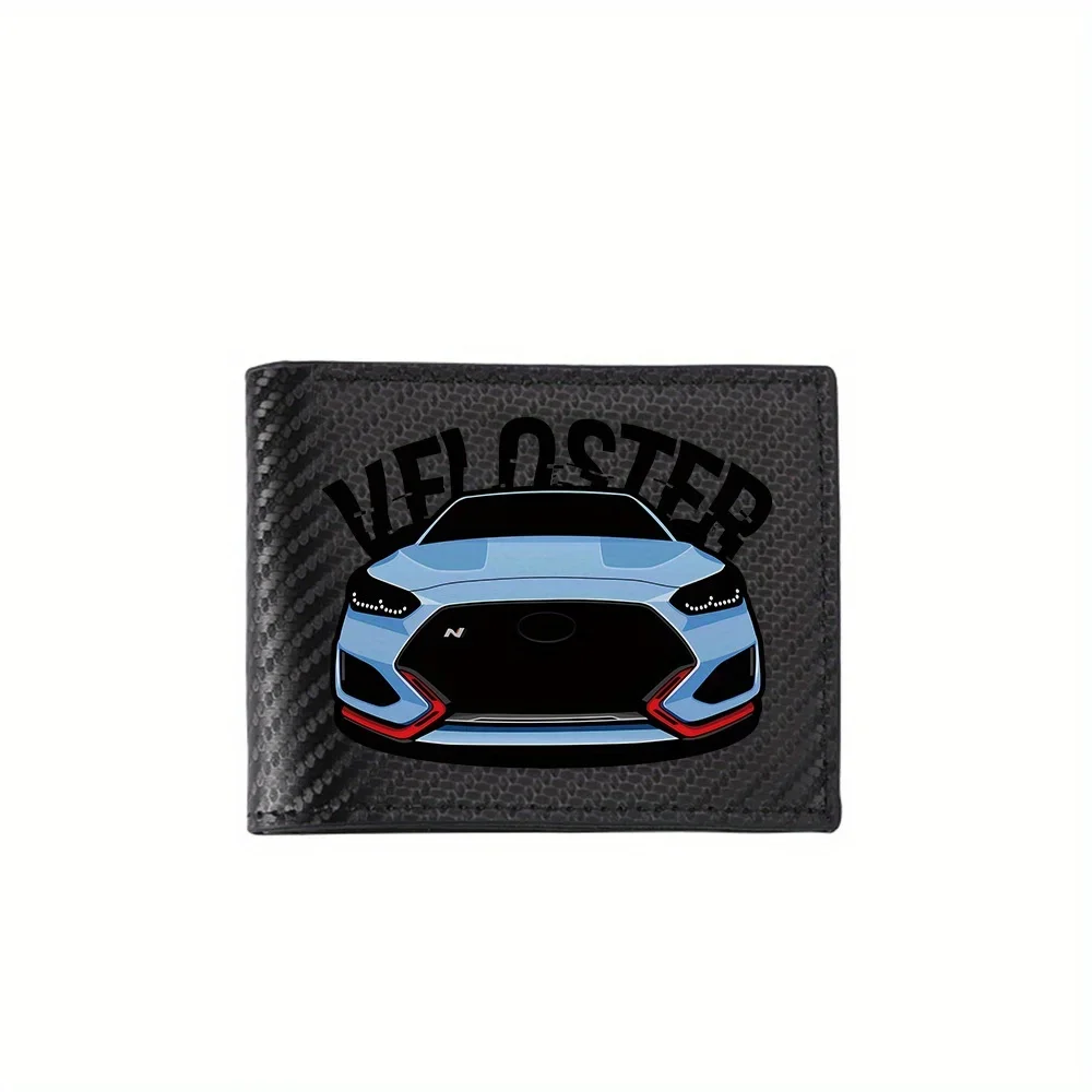 Car front view stylish design with lighting Men's Wallets Simple Business Modern Stylish Printing Design Gifts For Father Boyfri