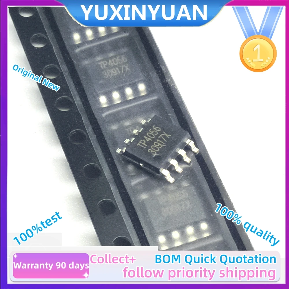 10pcs/lot TP4056 SMD 1A 4056 Linear Li-Ion battery charger IC / lithium charge management IC SOP8 100% good TP4056E