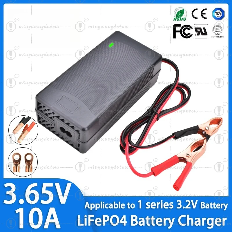 

Зарядное устройство Lifepo4 3.65V 10A для 1S 3.2V 3.3V LFP аккумуляторов на основе фосфата железа с функцией балансировки напряжения и вентилятором охлаждения
