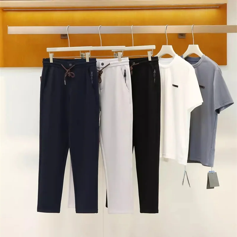 

Cashmere Blend Men's Knitted Running Casual Pants Soft Skin-friendly Comfortable Straight Leg Fashion Urban Style