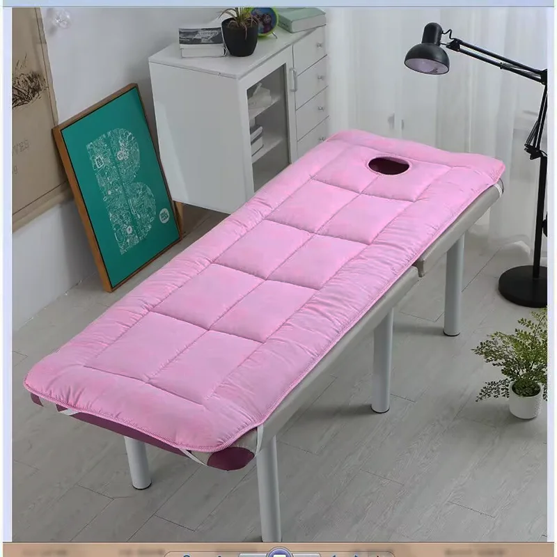 Beauty Salon with Skin Friendly Solid Color Salon Table Bed Sheet Bed Mattress Multi-size Color Massage SPA Bed Set with Holes