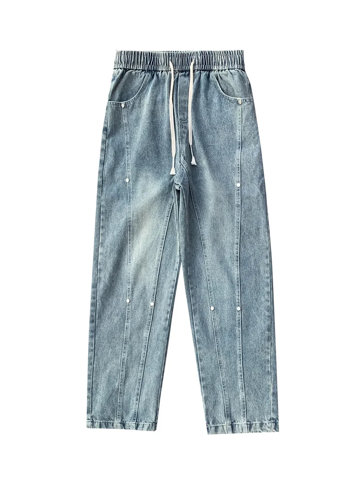 

American Retro High Street Men's Jeans Straight Loose Wide Leg Cool Versatile Long Trousers Autumn Faion Brand