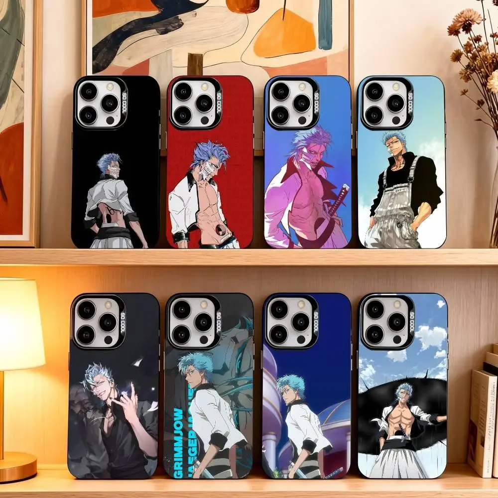 

B-Bleachs G-Grimmjow Jaegerjaques Phone Case For iPhone17,16,15,14,13,12,11 Plus,Pro Max Black Candy silver phone case