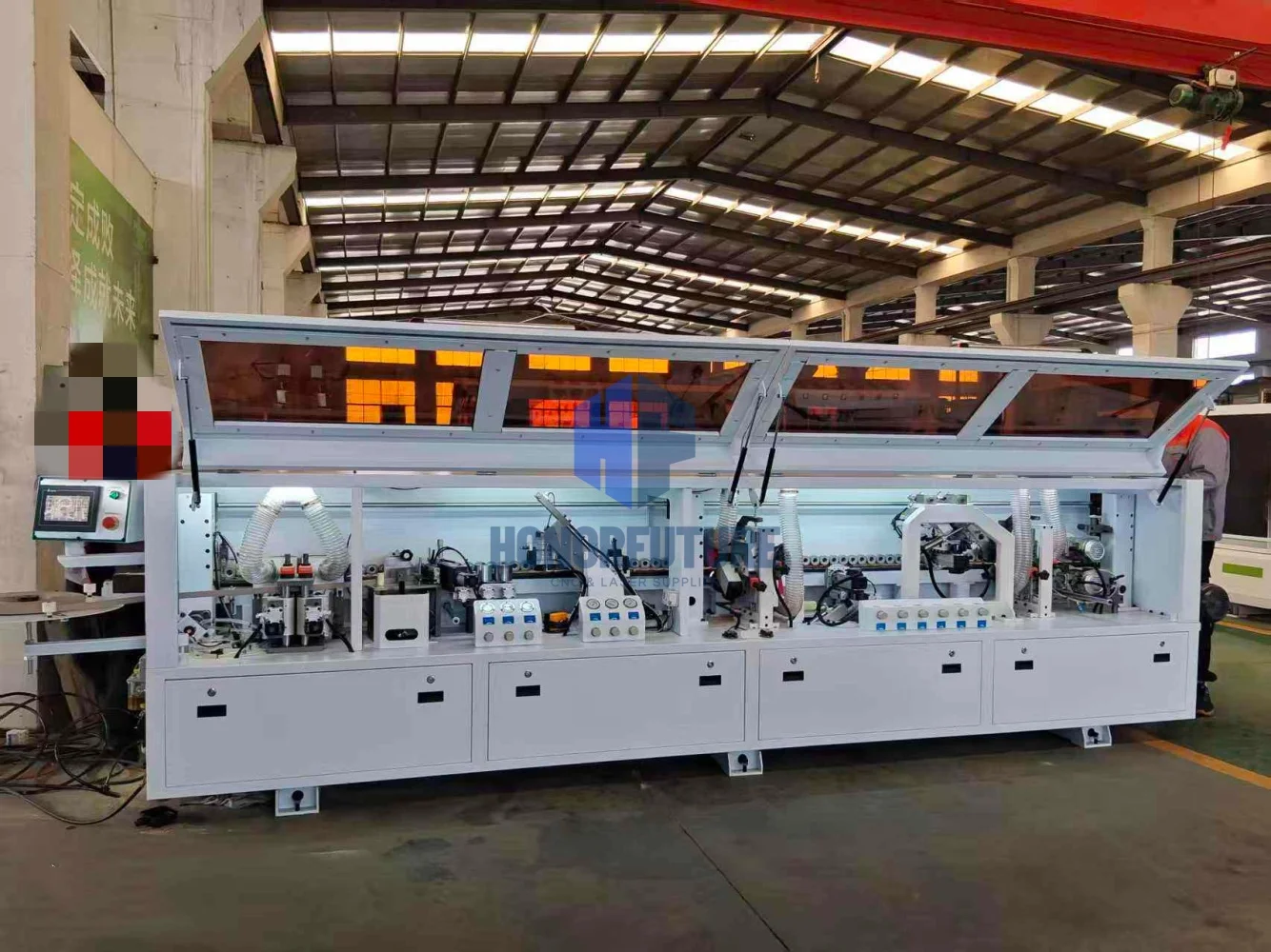 Full Automatic Edge Banding Machine for Furniture PVC Film Trim with Pre-Milling