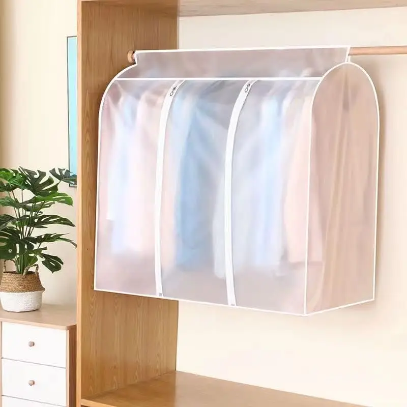 3D Zipper Dust Cover Waterproof Clothes Storage Wardrobe Suit Bags Closet Hangers Case Garment Rack Clothing Hanging Organizer