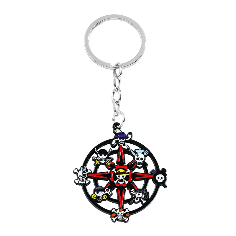 One Piece Keychain Anime Luffy Pirate Ship Skull Pendant Accessories Bag Charm Gift For Women Men Backpack Decoration Key Chain