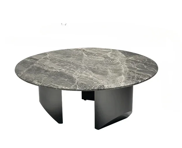 ItalianStyleLight LuxuryDesigned by a Maestro round Marble Movable Coffee Table Modern Simple High-End round Tea Table Household