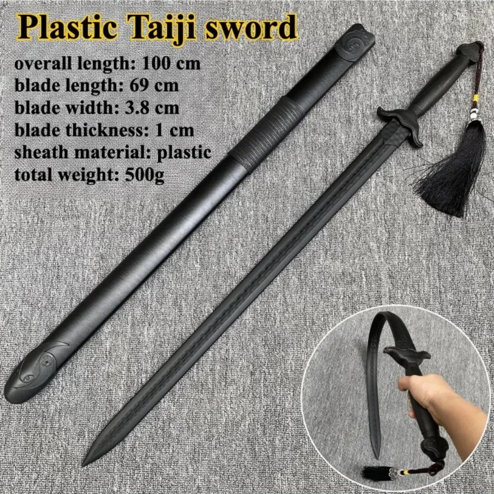 

Taiji Sword Plastic Sword Precious Sword Han Sword with Scabbard for Training Practice Plastic for Shooting Ancient