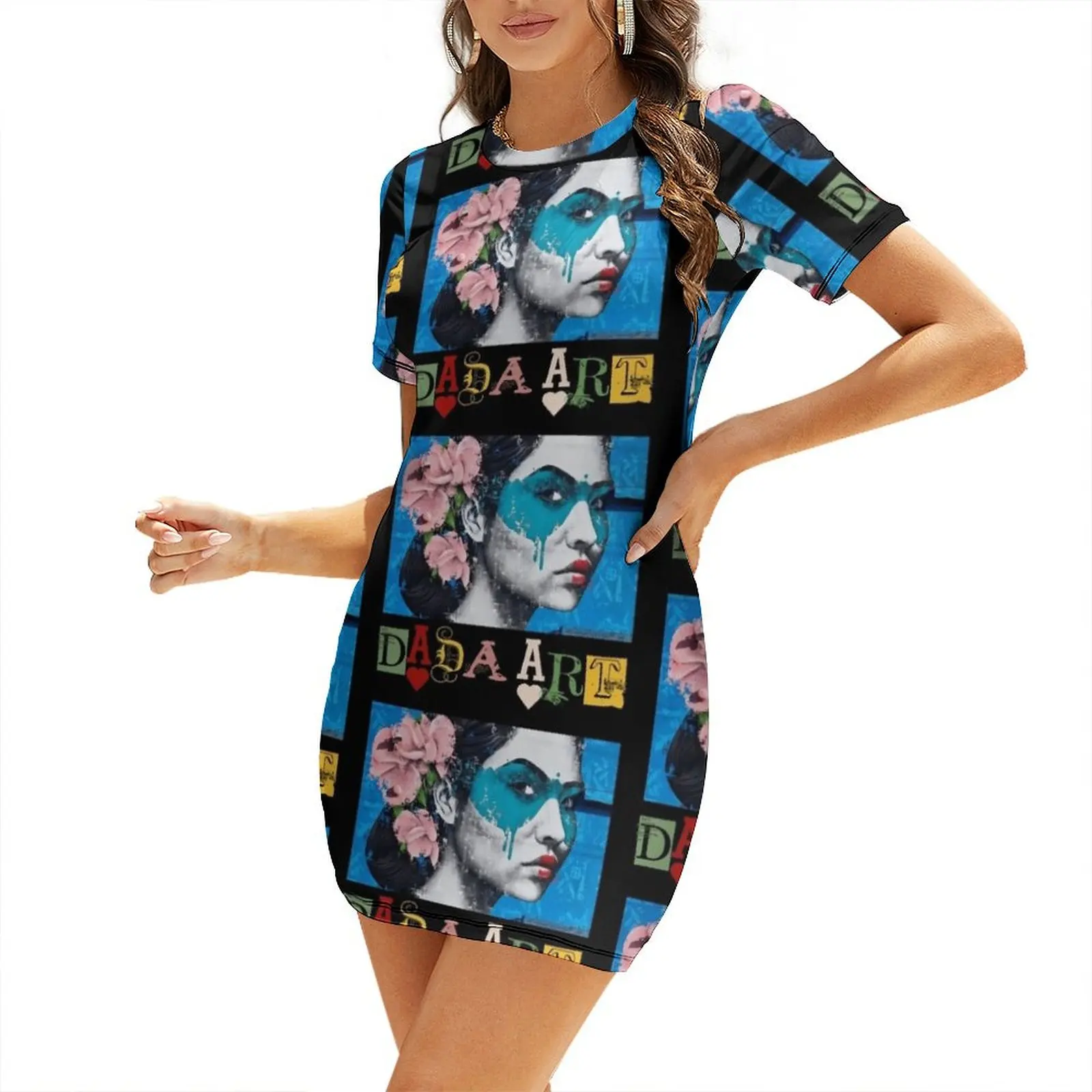 DaDa Art Tribute Dada Art 9 Short Sleeved Dress Summer dresses for women beach dress Dress