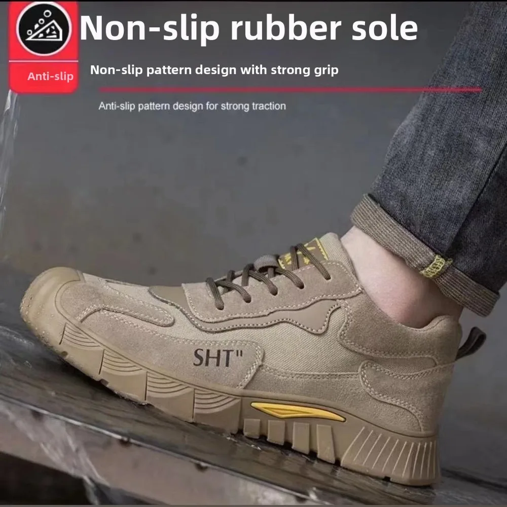 أحذية حماية العمل تنفس رائحة برهان الصلب تو Capsprevent تحطيم الثقب لحام مقاومة الأوساخ ضوء أحذية أمان