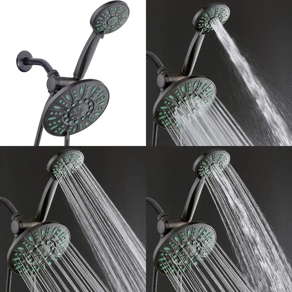 

Antimicrobial Clog-Resistant 30-Setting Rain Shower Combo with Mold and Bacteria Protection, Oil-Rubbed Bronze Finish, Coral Gre