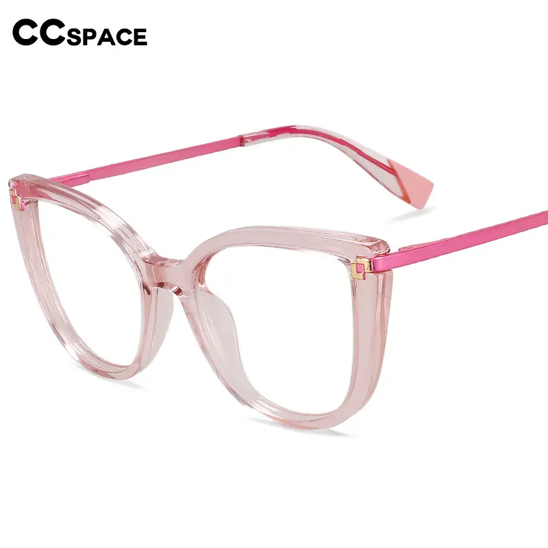56520 Women\'s Fashion High Quality TR90 Anti Blue Light Glasses Metal Spring Hinge Customized Prescription Glasses