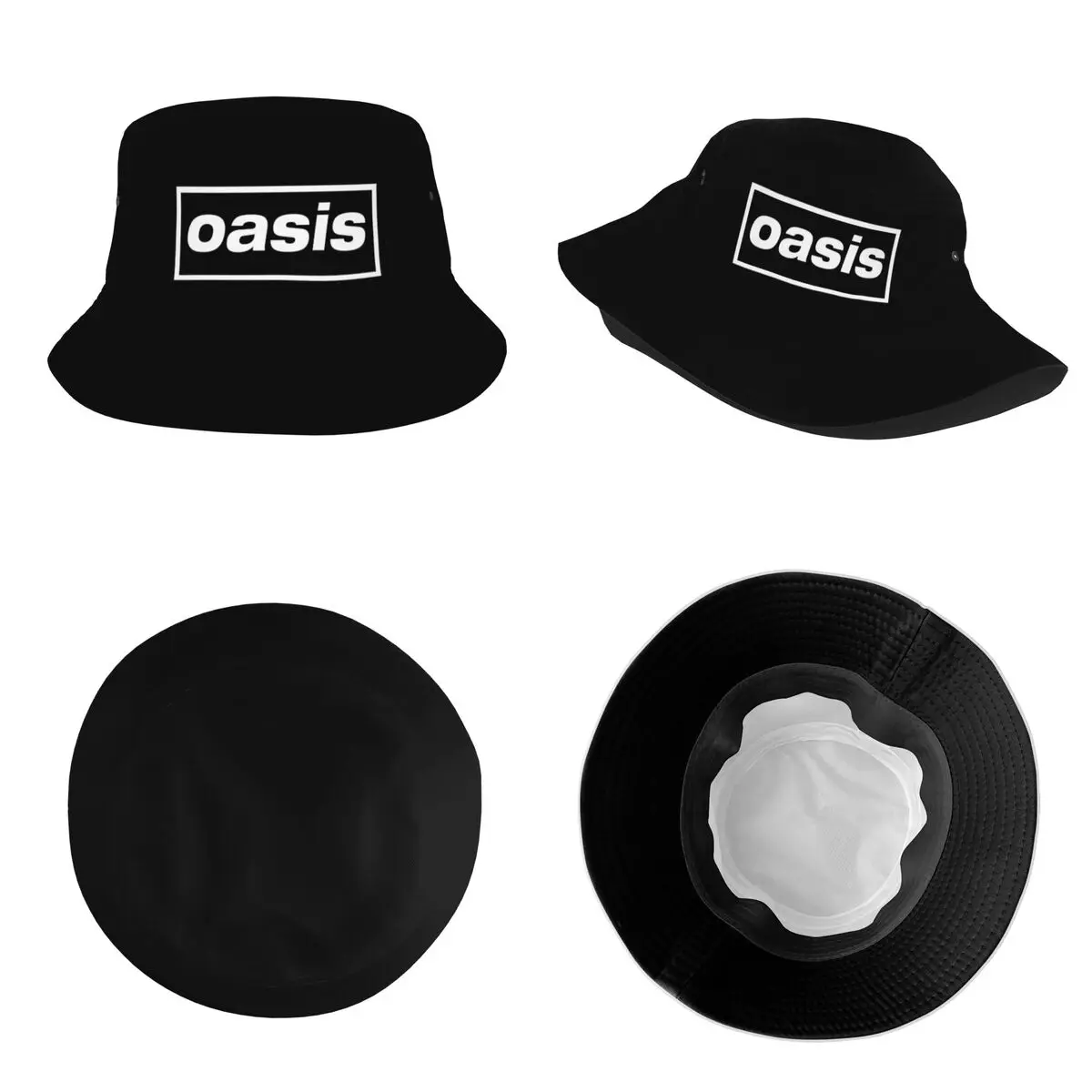 Rock Band Logo Music Albums Bucket Hats for Women Summer Travel O-Oasis Field Hat Street UV Protection for Fishing Hats Bob Hat