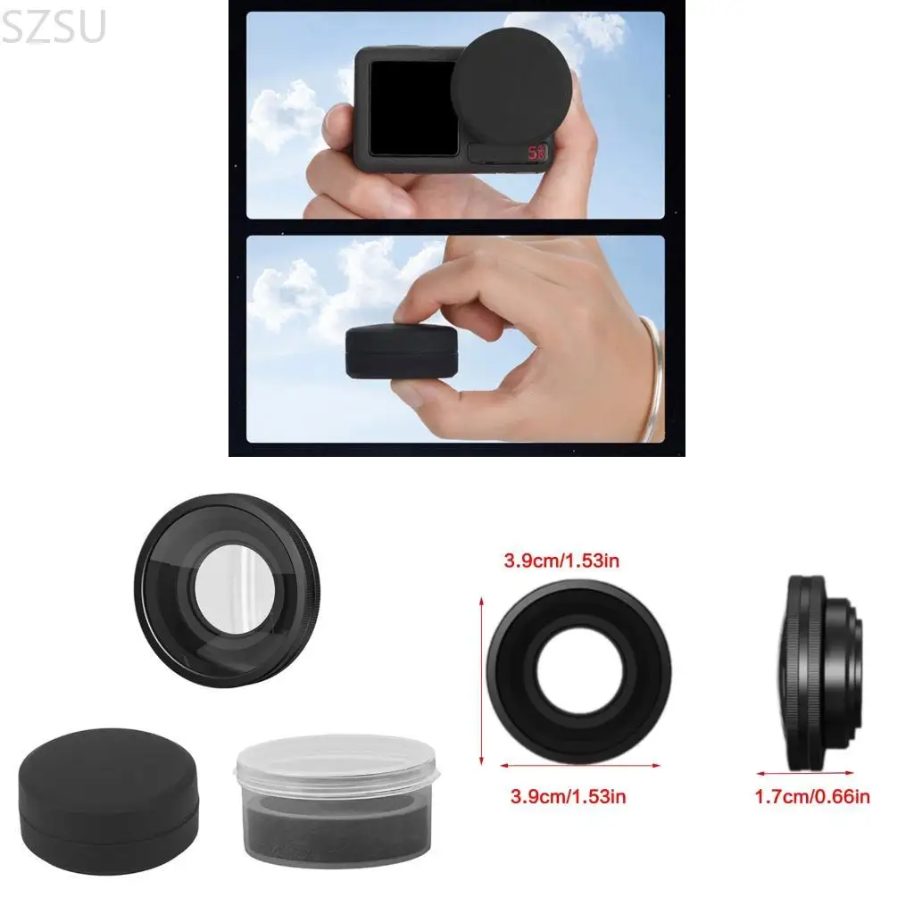 Водонепроницаемый аксессуар для камеры SZSU с широкоугольным объективом с углом обзора 180°, портативный для Action 5